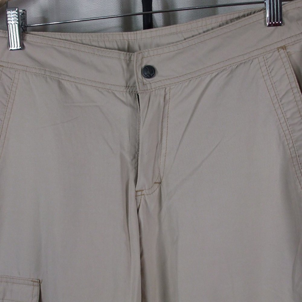 Prana Light Khaki Cargo Outdoor Hiking Pants Women’s Small Waist 32 inches Vtg - Picture 4 of 11